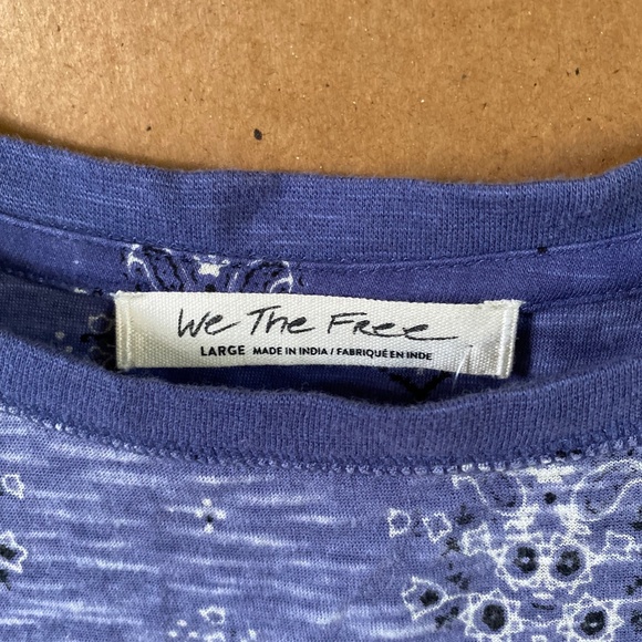 We The Free Blue Tee Large - Picture 3 of 5